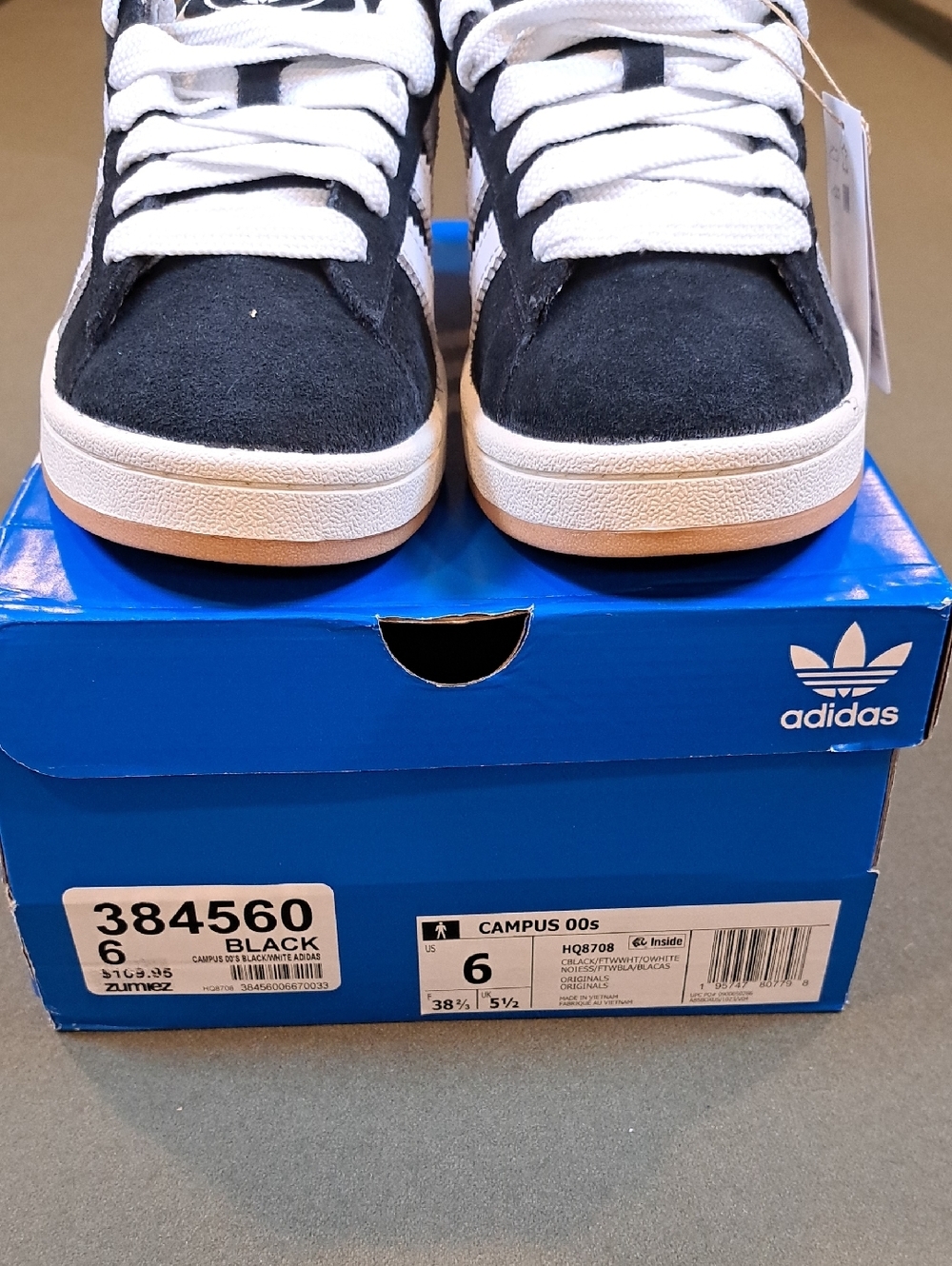 Adidas Campus 00s Sneaker - Color: Black/White - Unisex: Men 6, Women 7 - Picture 4 of 11